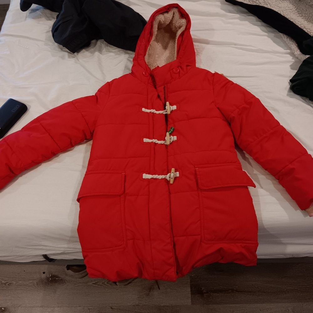 Mini Boden Wool Hooded Jacket
